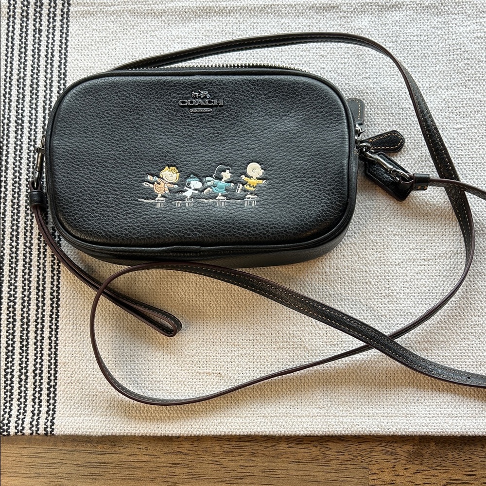 Coach Black Crossbody Bag with Character Design